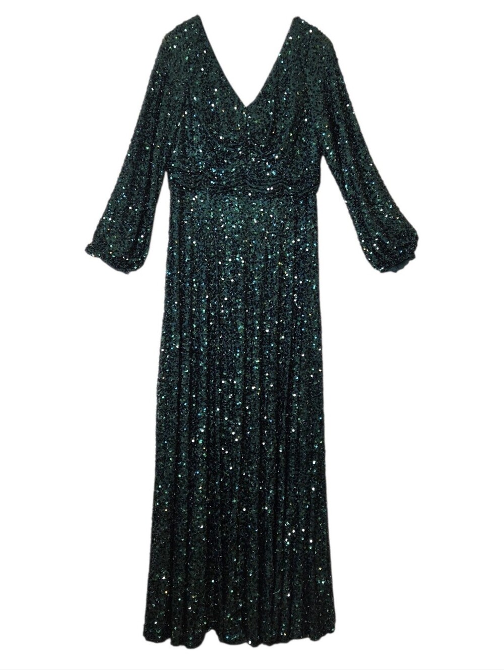NWT Alex Evenings Emerald Green Sequin Gown Size 18 Event Mother of Bride